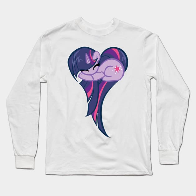 Heart Of Twilight Sparkle Long Sleeve T-Shirt by BambooDog